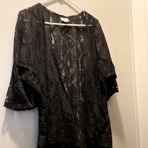 Black lace medium LuLaRoe cardigan